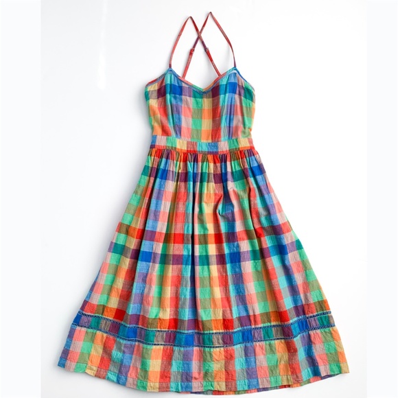 Urban Outfitters Dresses & Skirts - UO Cooperative Madras Midi Dress 0 Plaid Straps